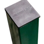 Столб для забора 62х55х1,4 мм 2,5 м 5 отверстий зеленый RAL 6005