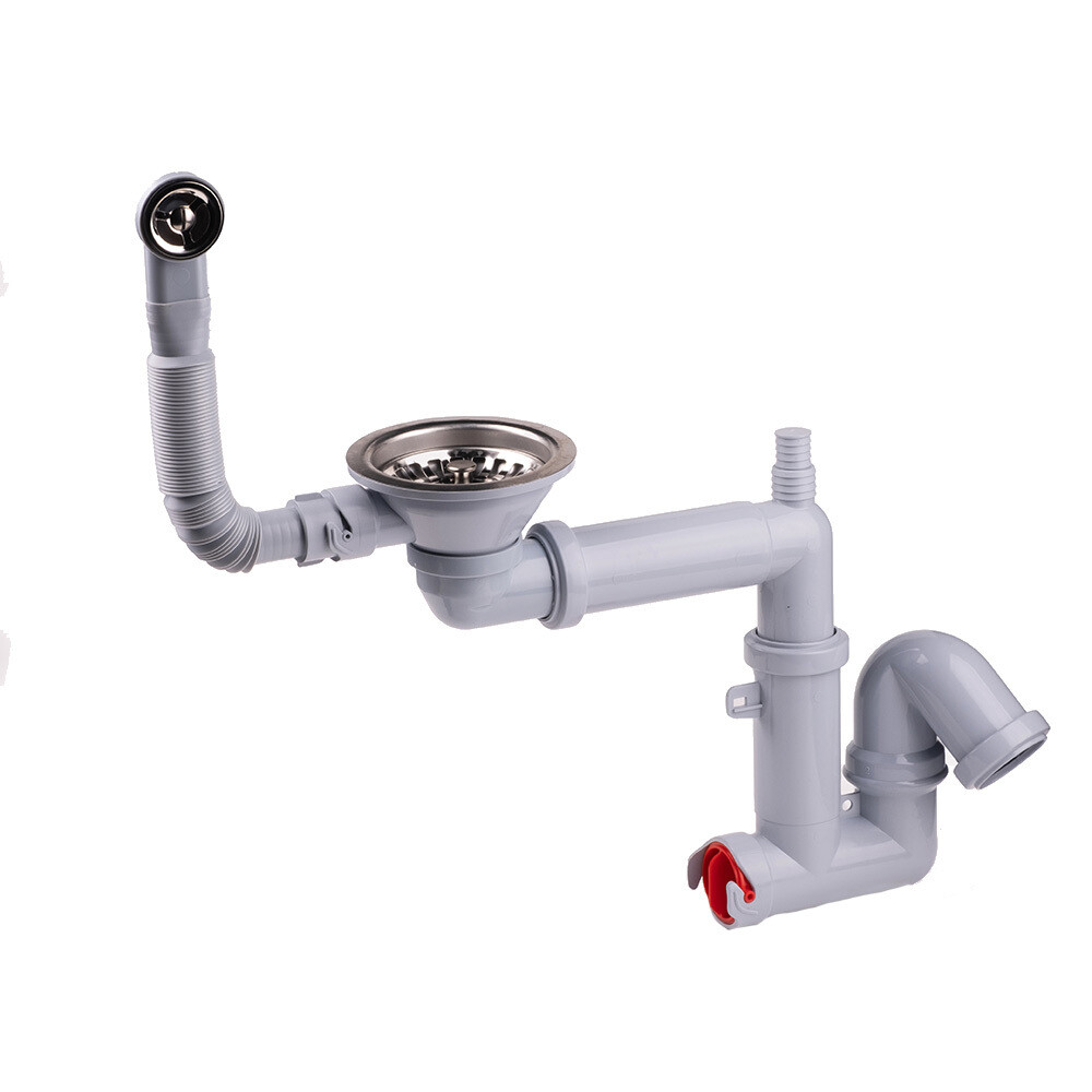 original-24702.jpg Сифон для мойки АНИ пласт 3 1/2х40 мм со смещением с выпуском d115 мм с переливом с соединением 40 мм (F5345S) — изображение 1