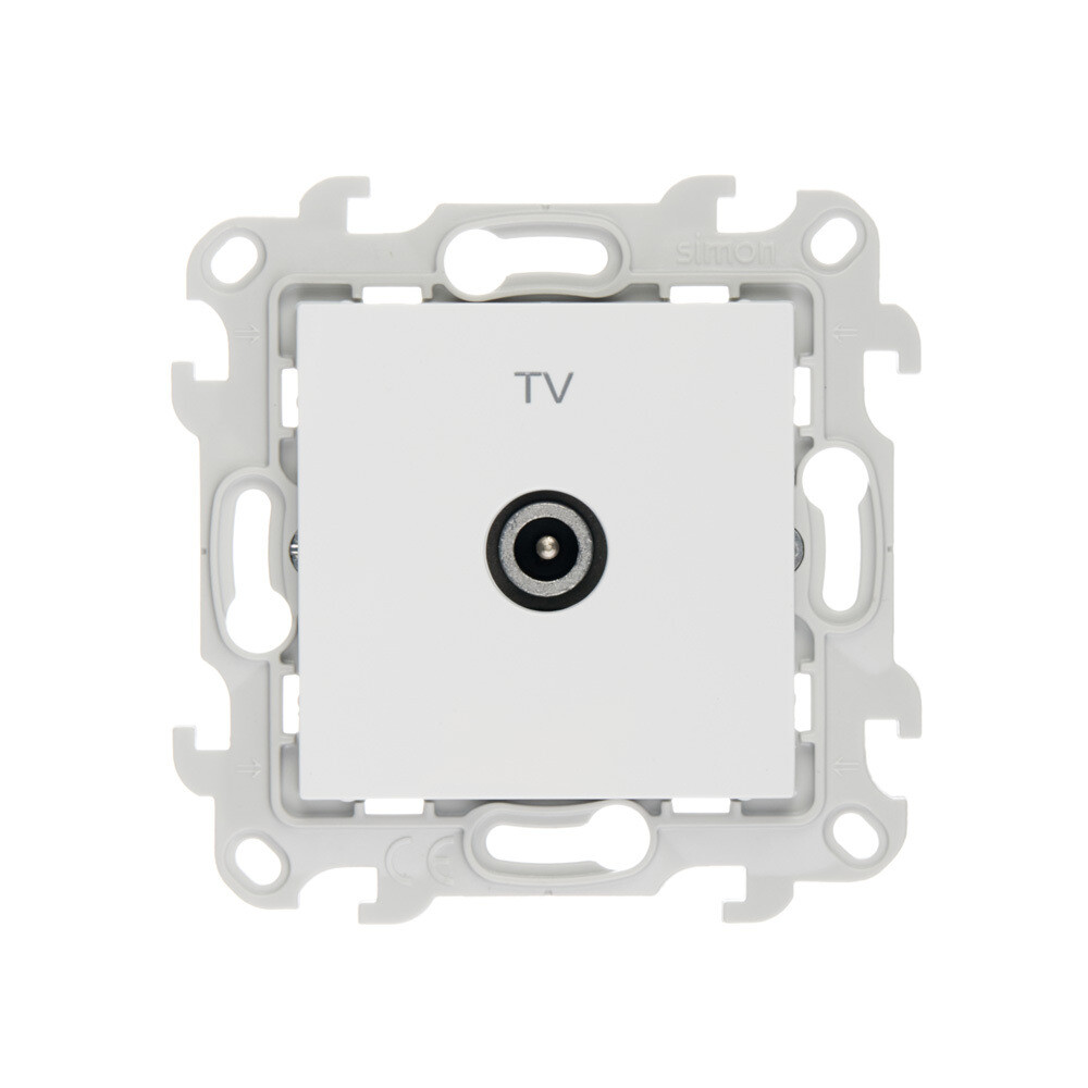 original-24778.jpg Розетка телевизионная Simon 24 Harmonie встраиваемая белая TV (2410475-030) — изображение 1
