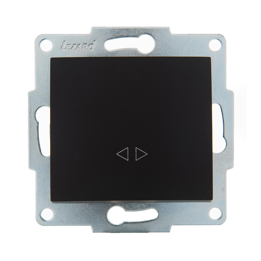 original-24805.jpg Выключатель Lezard Karina одноклавишный встраиваемый черный бархат перекрестный (707-4288-107) — изображение 1