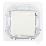 Розетка Legrand Inspiria встраиваемая слоновая кость со шторками с крышкой (673741)