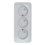 Розетка Systeme Electric Blanca накладная алюминий со шторками (BLNRA001313)