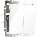 Выключатель Werkel двухклавишный встраиваемый белый с самовозвратом (a062572)