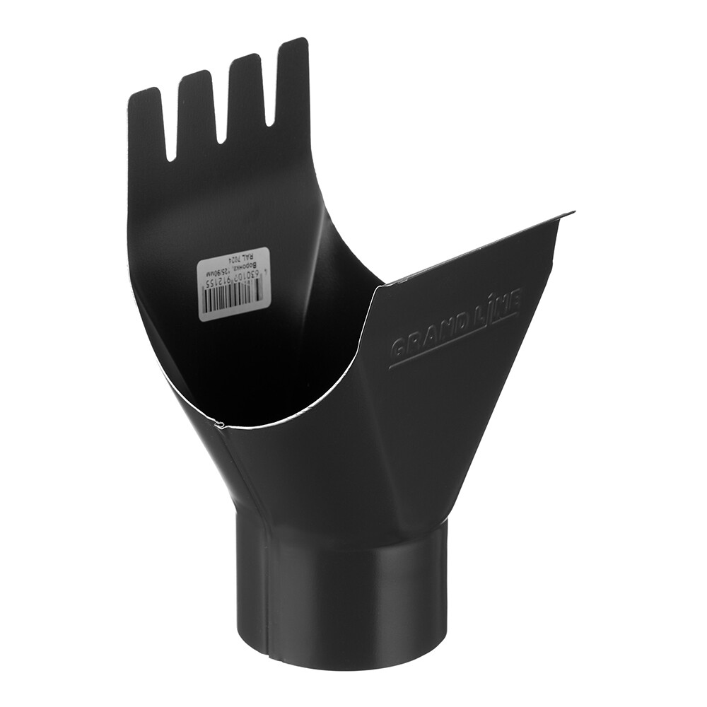 original-25210.jpg Воронка желоба Grand Line металлическая d125-90 мм графитовый серый RAL 7024 — изображение 1