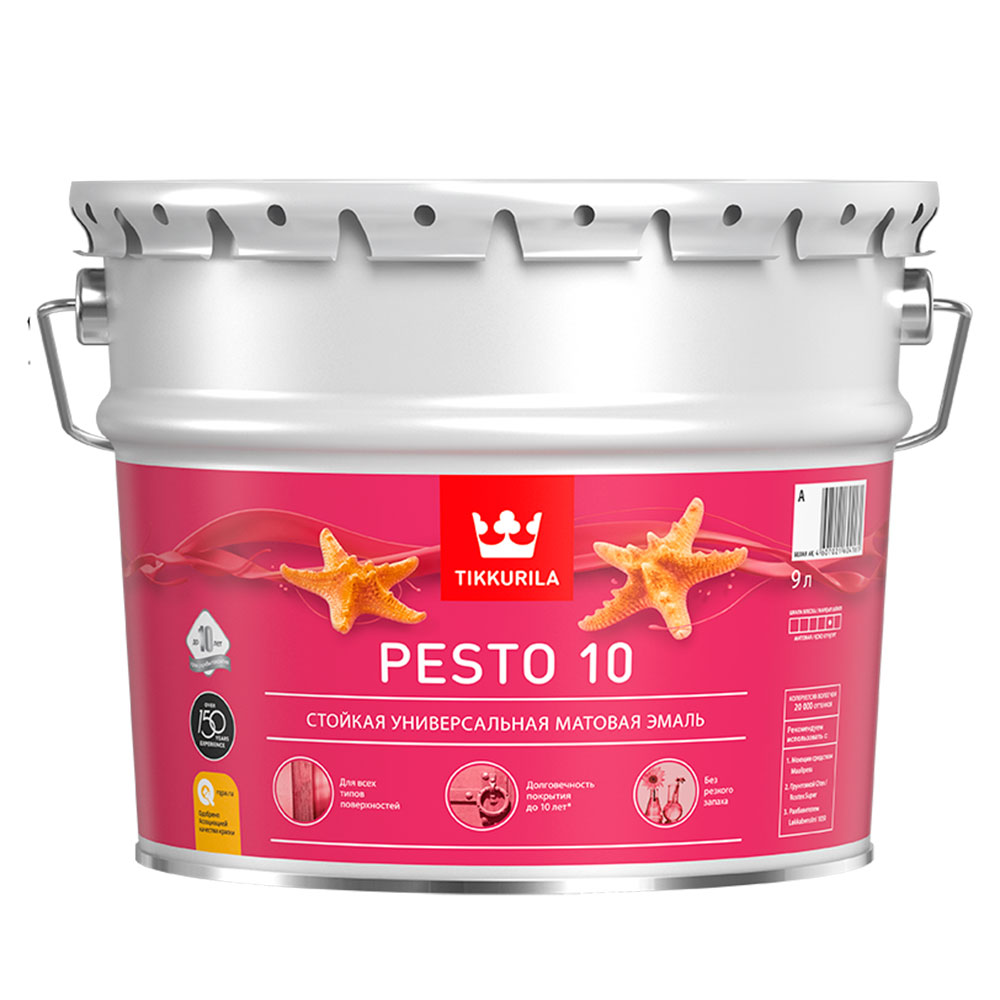 original-25269.jpg Эмаль алкидная Tikkurila/Tikkivala Pesto 10 база С матовая 9 л — изображение 1