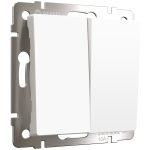 Выключатель Werkel двухклавишный встраиваемый белый матовый (a059271)