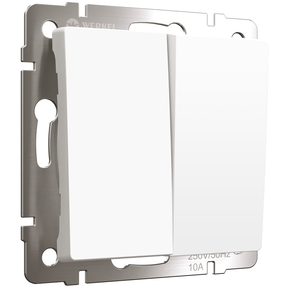 original-25278.jpg Выключатель Werkel двухклавишный встраиваемый белый матовый (a059271) — изображение 1