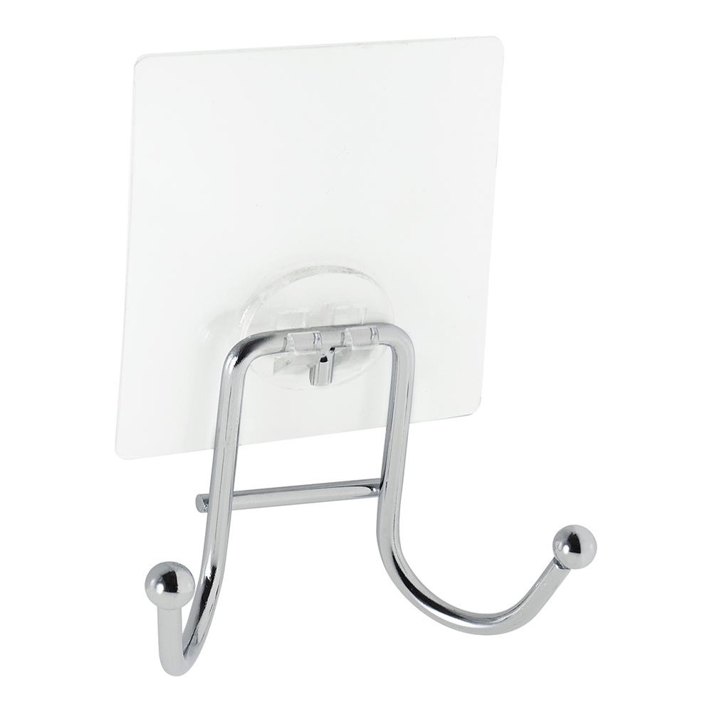 original-25344.jpg Крючок для ванной Kleber Lite двойной самоклеящийся металл хром (KLE-LT053/8474) — изображение 1