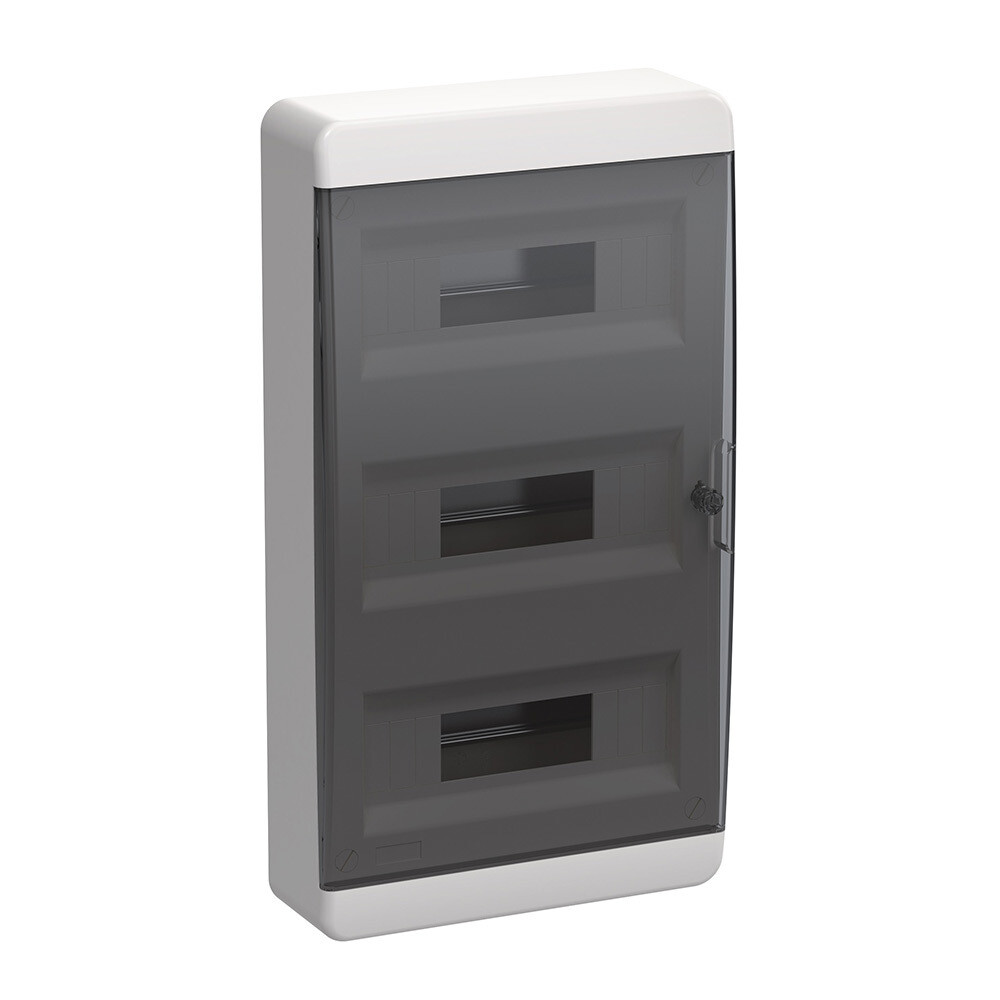 original-25386.jpg Щит распределительный навесной IEK Tekfor ЩРН-П-36 пластиковый IP41 535х290х102 мм 36 модулей прозрачная дверь — изображение 1