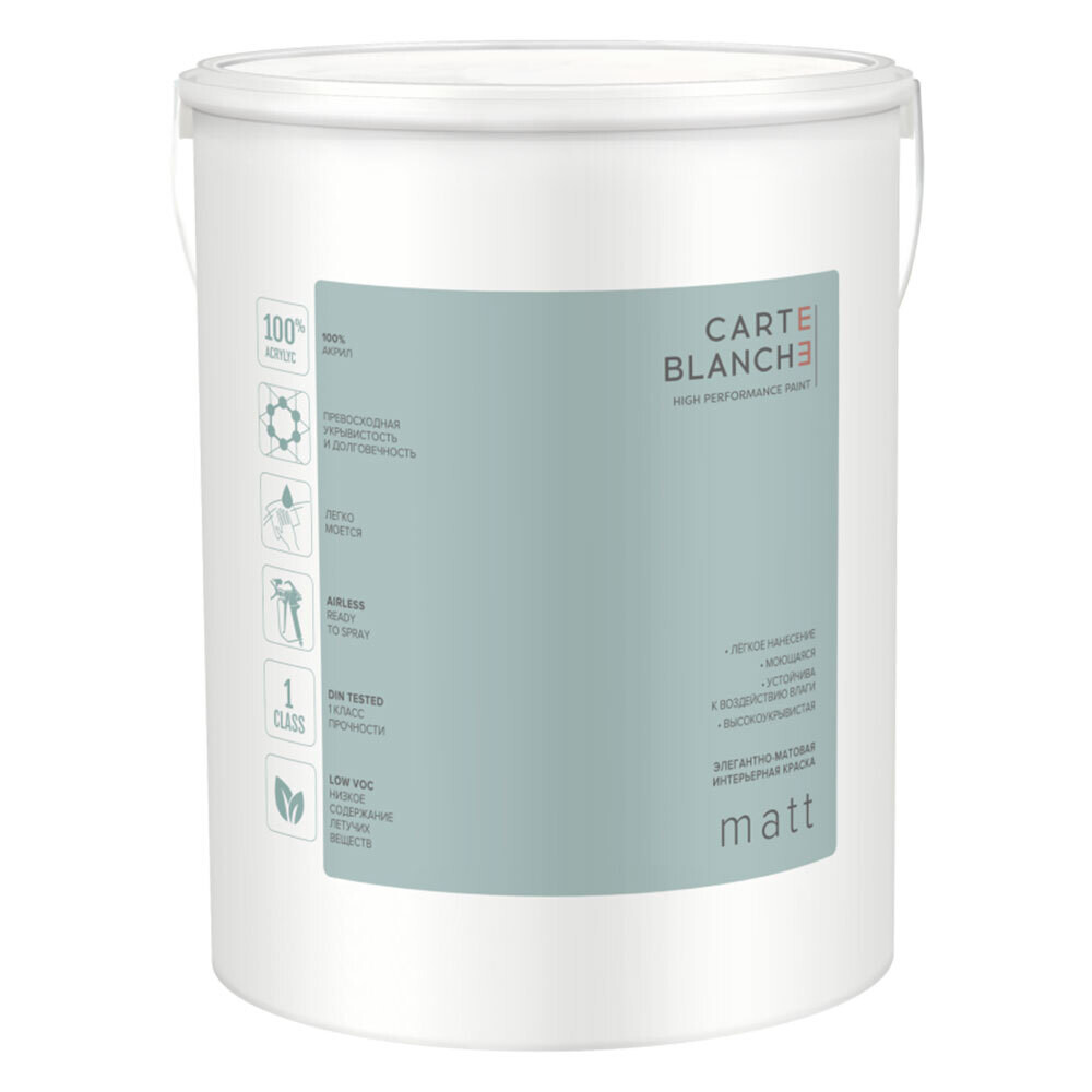 original-25417.jpg Краска моющаяся Carte Blanche Matt база А белая 4 л — изображение 1