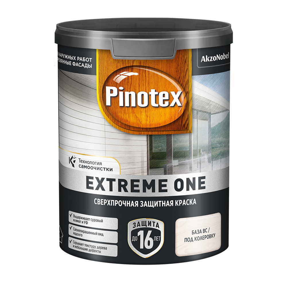 original-25423.jpg Краска фасадная по дереву Pinotex Extreme One база BC бесцветная 0,85 л — изображение 1