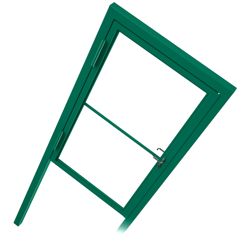 original-25427.jpg Калитка распашная каркас со столбом Премиум 1х2 м наружу левая зеленая RAL 6005 — изображение 1