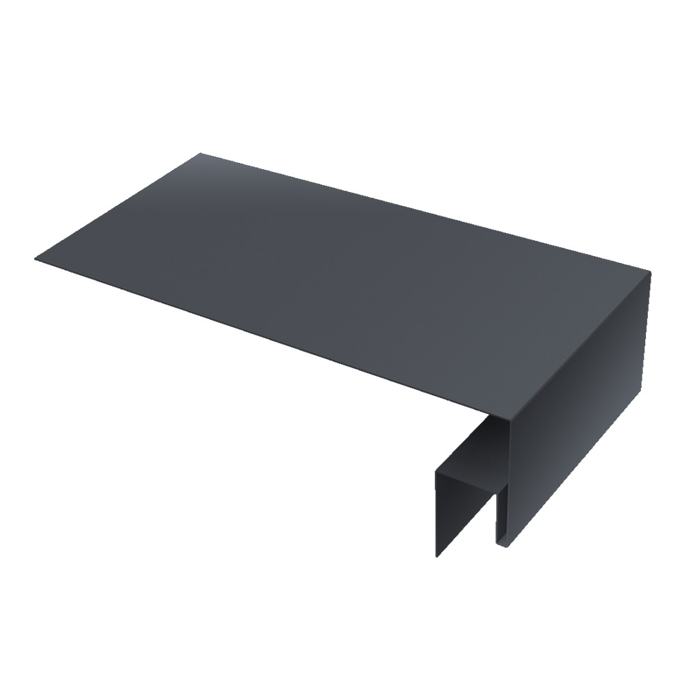 original-25431.jpg J-фаска металлическая Grand Line графитово-серая RAL 7024 2 м — изображение 1