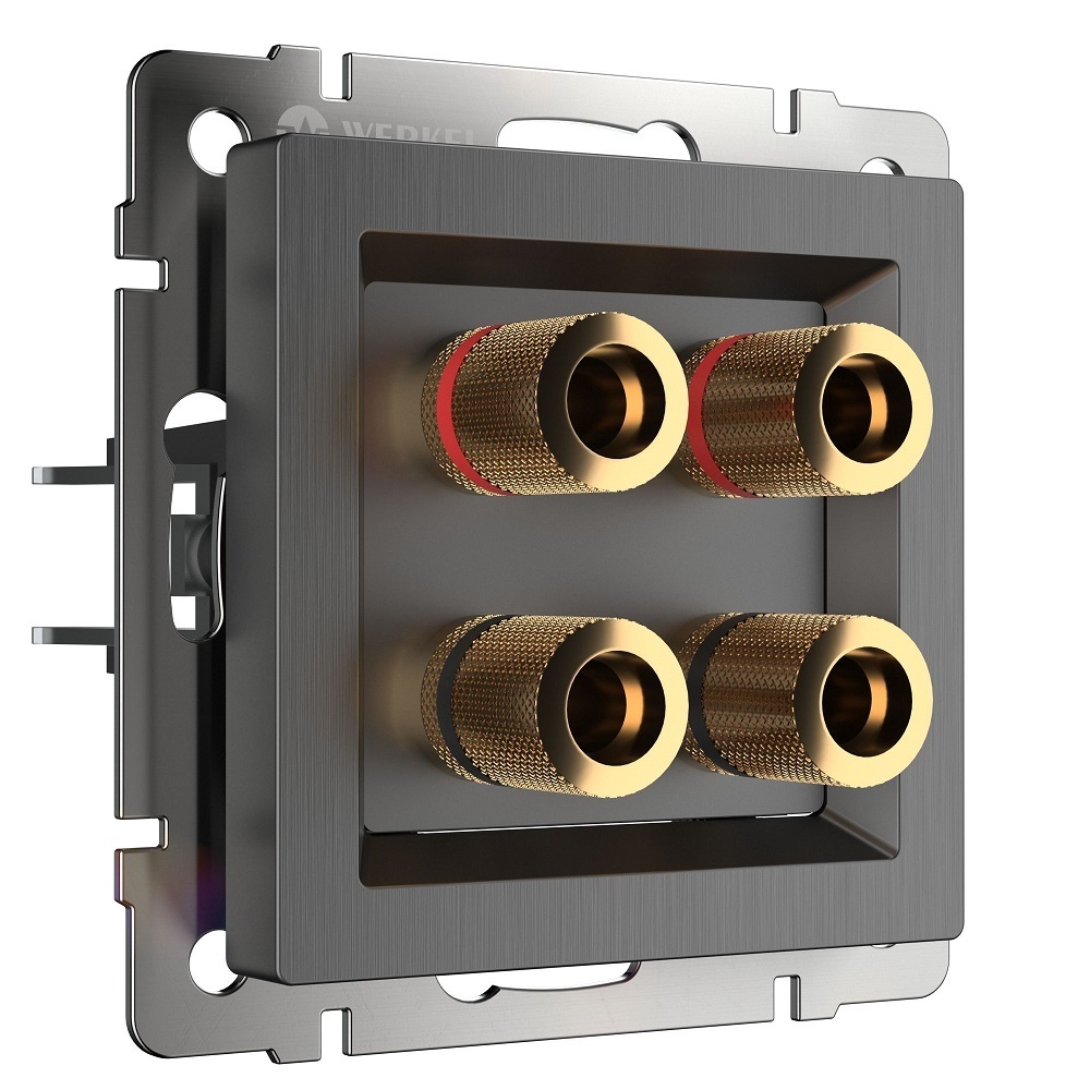 original-25432.jpg Розетка акустическая Werkel встраиваемая графит рифленый (a050752) — изображение 1