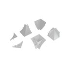 Комплект заглушек и уголков для плинтуса 56х30х7 мм белый Korner