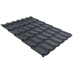 Металлочерепица 1,18х1,15 м 0,5 мм Grand Line Классик графитово-серая RAL 7024 satin