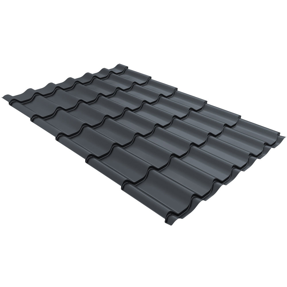 original-25597.jpg Металлочерепица 1,18х1,15 м 0,5 мм Grand Line Классик графитово-серая RAL 7024 satin — изображение 1