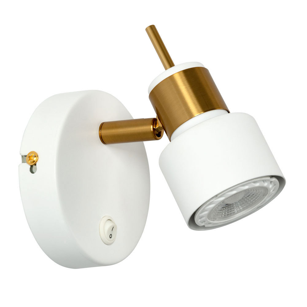 original-25603.jpg Спот настенный Arte Lamp Almach GU10 40 Вт 2 кв.м белый/золото IP21 (A1906AP-1WH) — изображение 1
