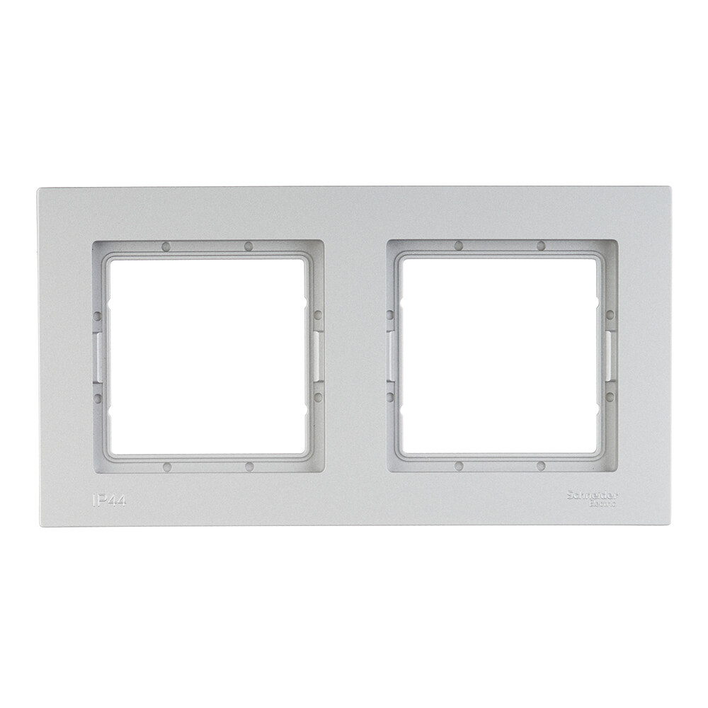 original-25607.jpg Рамка Systeme Electric AtlasDesign Aqua двухместная алюминий (ATN440302) — изображение 1