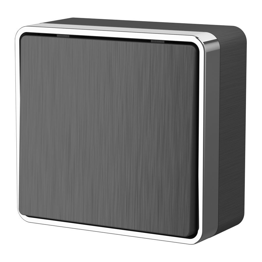 original-25646.jpg Выключатель Werkel Gallant одноклавишный накладной графит рифленый (a051341) — изображение 1