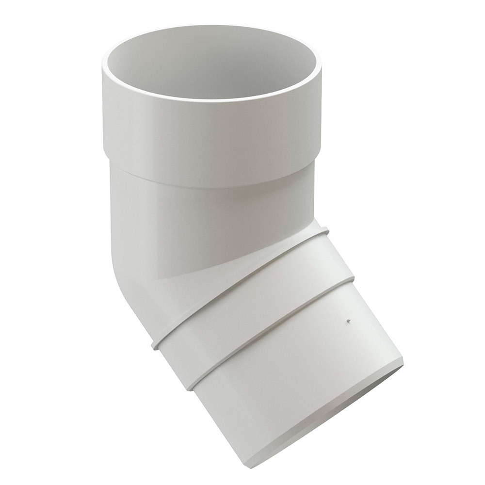 original-25698.jpg Колено трубы Docke Premium пластиковое d85 мм 45° пломбир RAL 9003 — изображение 1