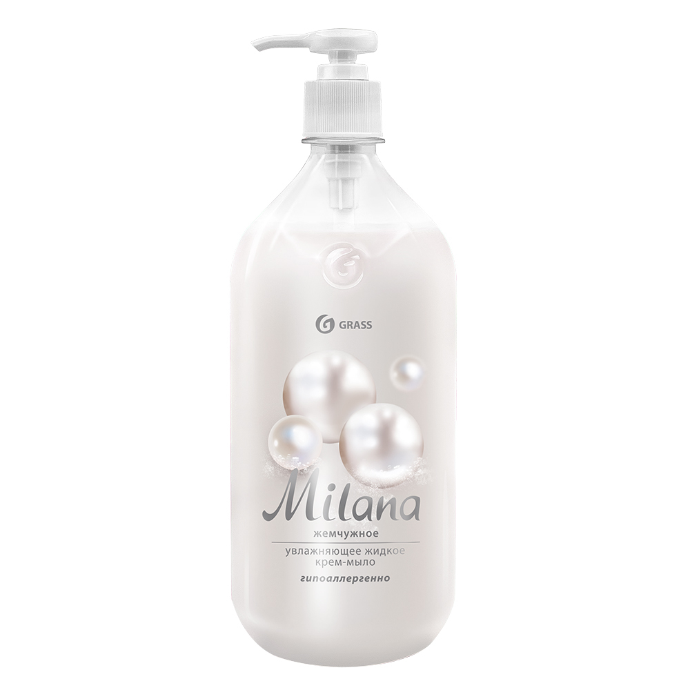original-25736.jpg Жидкое мыло Grass Milana жемчужное с дозатором 1 л — изображение 1