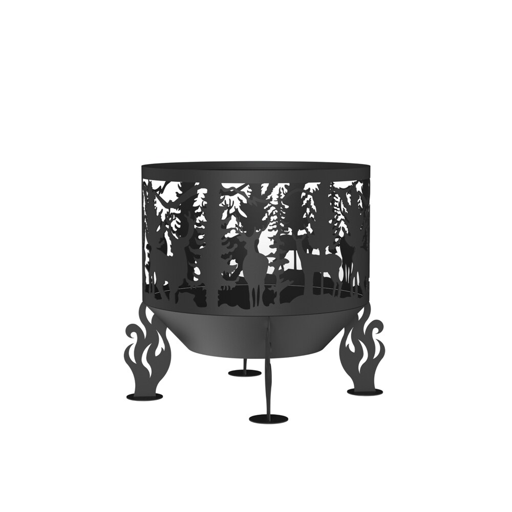 original-25802.jpg Чаша костровая Олени 1000 мм коническое дно 4 ножки — изображение 1