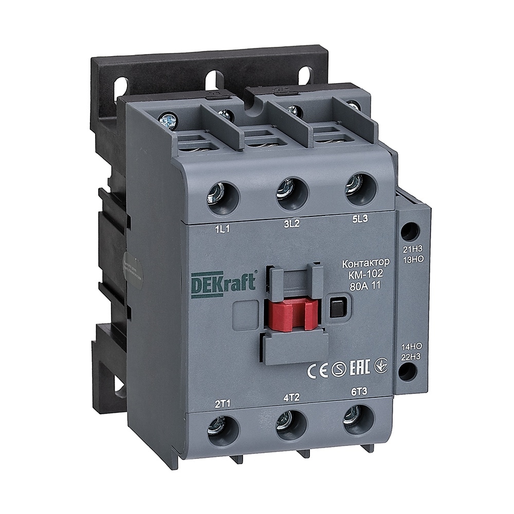 original-25903.jpg Контактор модульный Dekraft КМ-102 (22009DEK) 220-230 В 80 А тип AC 1НО+1НЗ — изображение 1