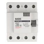 УЗО EKF Basic ВДТ-40 25А 3P+N тип AC 30 мА 4,5 кА (elcb-4-25-30e-sim)