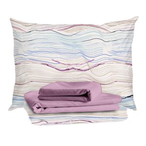 Комплект постельного белья Евро тенсель Mona Liza Melody голубой с простыней 240х260 см