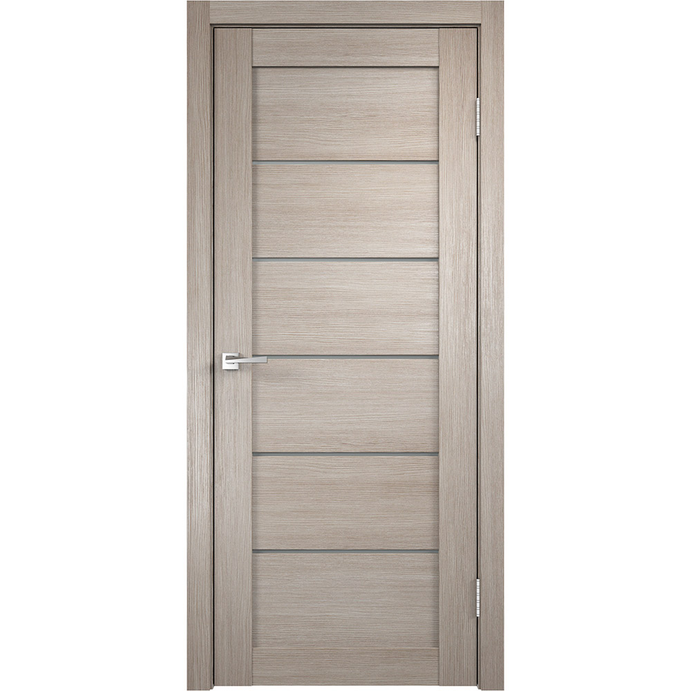 original-26118.jpg Дверь межкомнатная Vision 600х2000 мм ПВХ капучино со стеклом с замком и петлями — изображение 1
