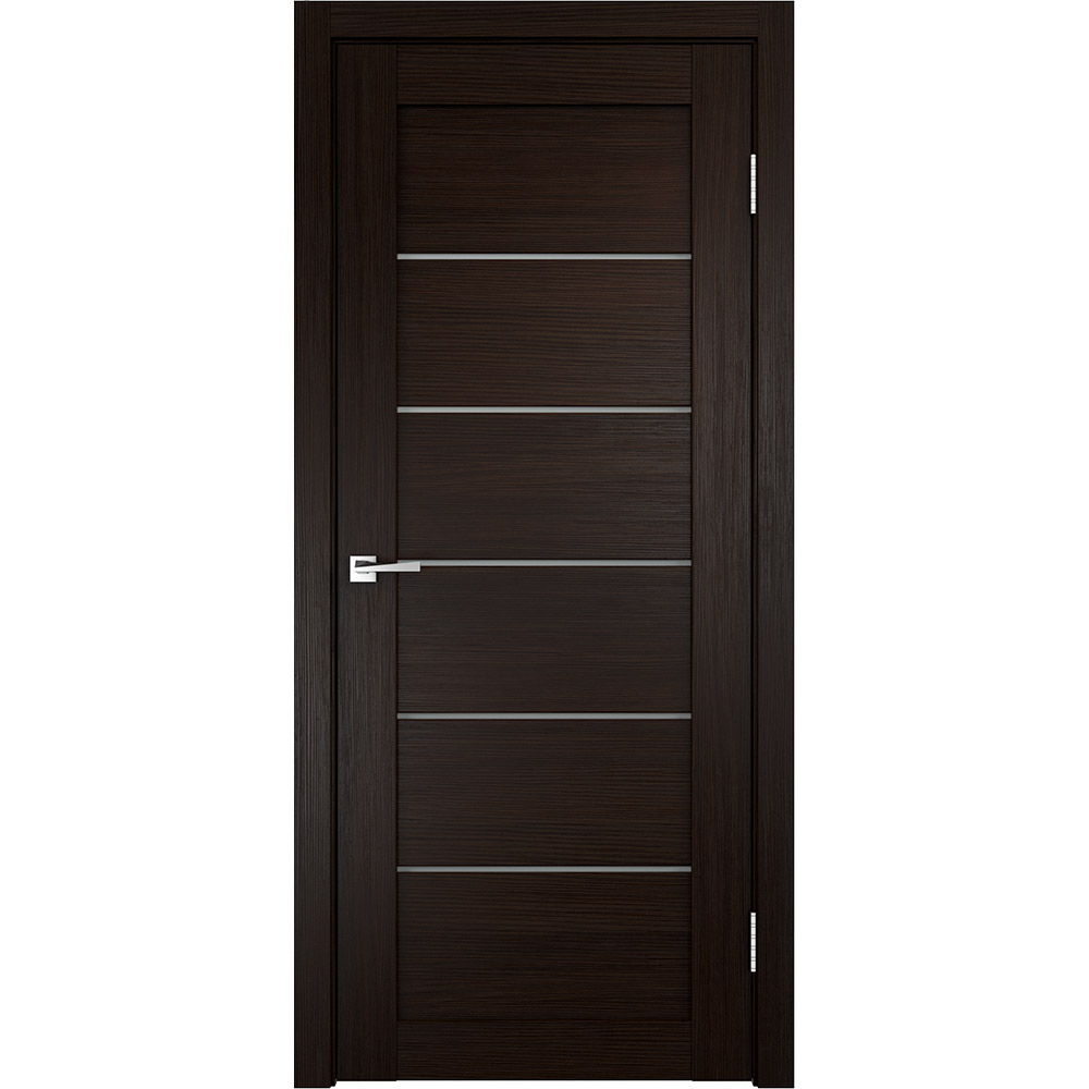 original-26127.jpg Дверь межкомнатная Vision 600х2000 мм ПВХ венге со стеклом с замком и петлями — изображение 1