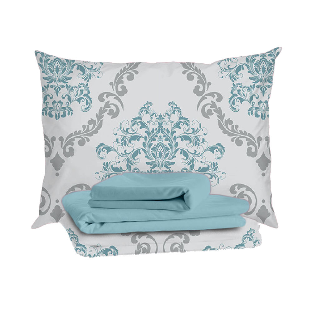 original-26155.jpg Комплект постельного белья Семейный тенсель Mona Liza Kate белый с простыней 240х260 см — изображение 1