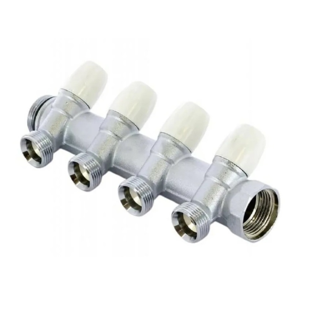 original-26163.jpg Коллектор Tiemme 1 ВР(г) х 4 выхода 1/2 НР(ш) х 1 НР(ш) регулируемый (1860020) — изображение 1