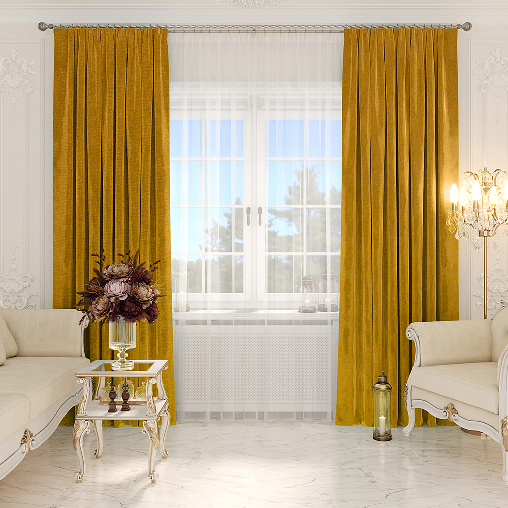 original-26171.jpg Штора бархат золотая 180х275 см Legrand Бархат (58091258) — изображение 1