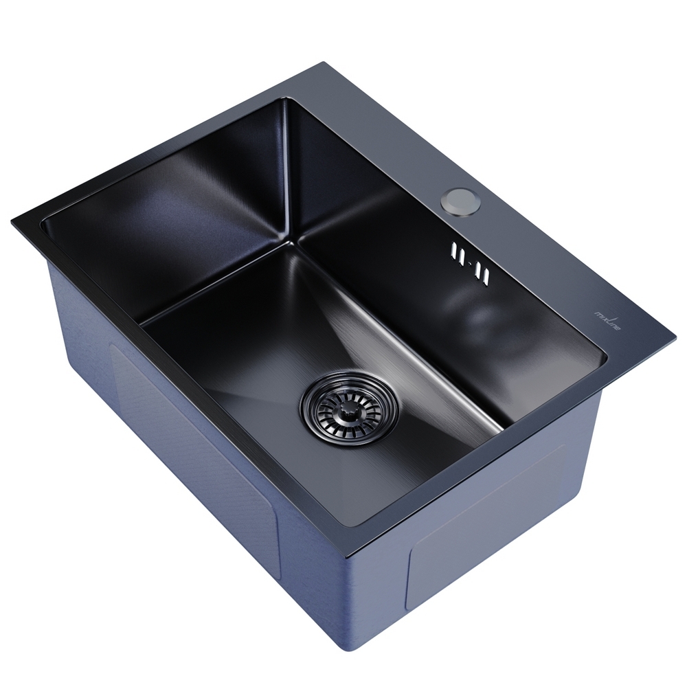 original-26206.jpg Мойка для кухни Mixline Pro 60х45х20 см врезная с сифоном сталь графит (547236) — изображение 1