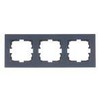 Рамка Lezard Vesna трехместная графит (742-3400-148)