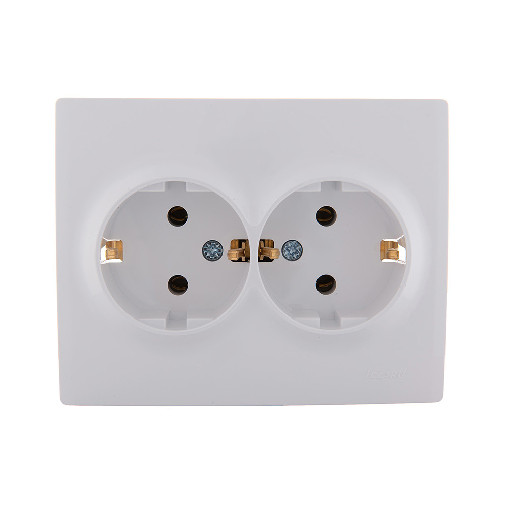 original-26300.jpg Розетка Lezard Karina встраиваемая белая (707-0200-127B) — изображение 1