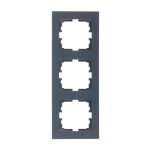 Рамка Lezard Vesna трехместная графит (742-3400-153)