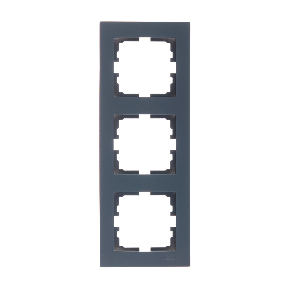 original-26301.jpg Рамка Lezard Vesna трехместная графит (742-3400-153) — изображение 1