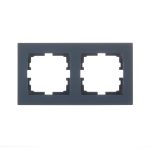 Рамка Lezard Vesna двухместная графит (742-3400-147)