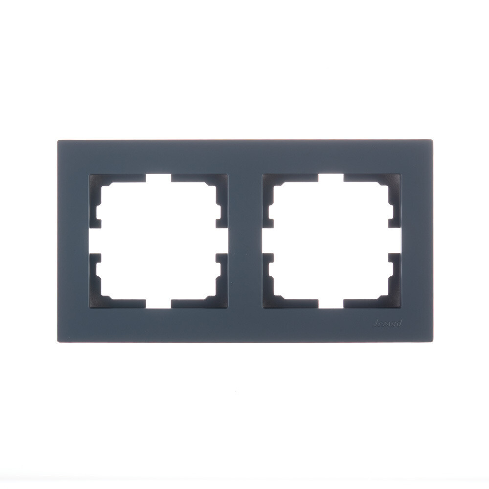 original-26321.jpg Рамка Lezard Vesna двухместная графит (742-3400-147) — изображение 1