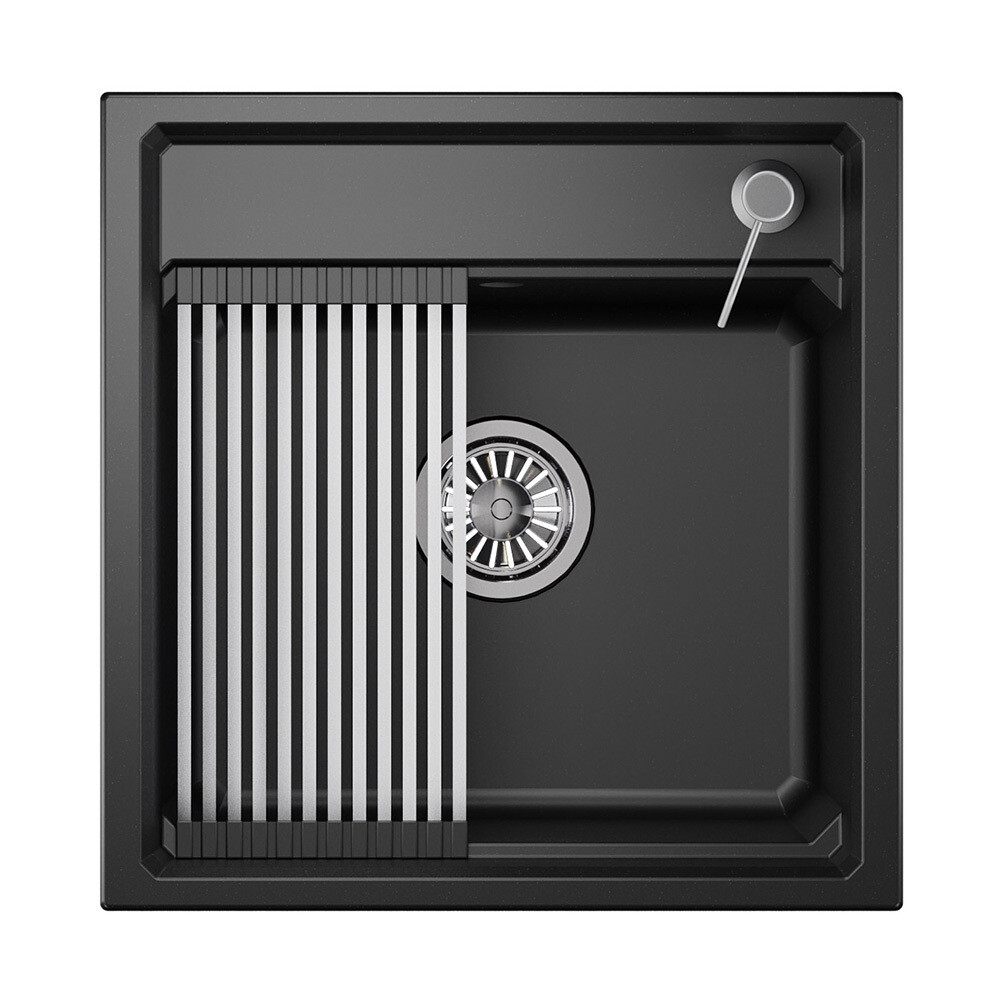 original-26368.jpg Мойка для кухни Granula Kitchen Space 50х51х24,5 см с ролл-матом и дозатором кварц Щварц (5002, ШВАРЦ) — изображение 1