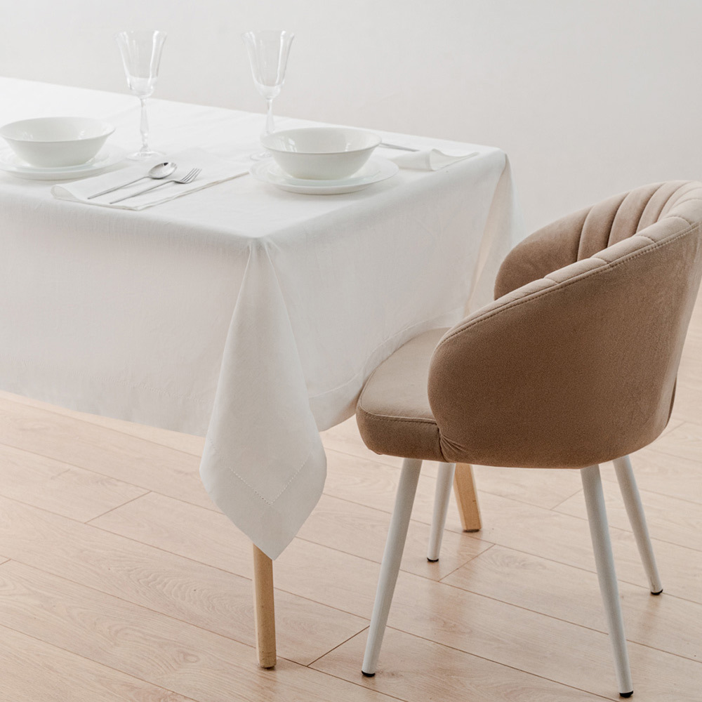 original-26383.jpg Скатерть Rusby 145х240 см полулен белая — изображение 1