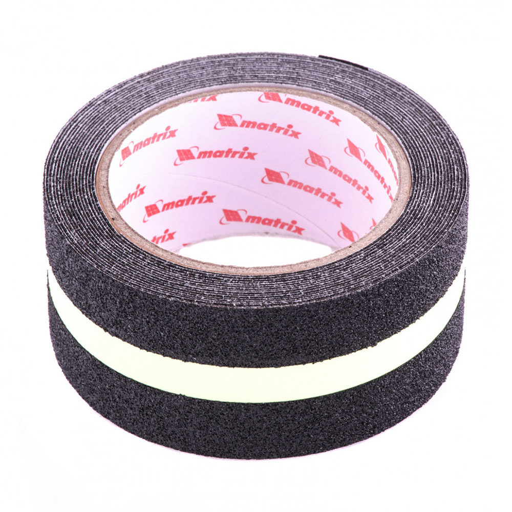 original-26462.jpg Лента противоскользящая Matrix с фотолюминисцентной полосой черная 50 мм 5 м — изображение 1
