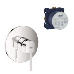 Смеситель для душа встраиваемый Grohe Plus однорычажный с механизмом в комплекте хром (24059003/35600000)