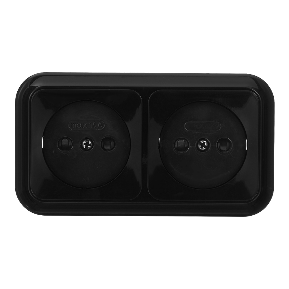 original-26568.jpg Розетка Svet накладная черная со шторками (EV0361-8321) — изображение 1