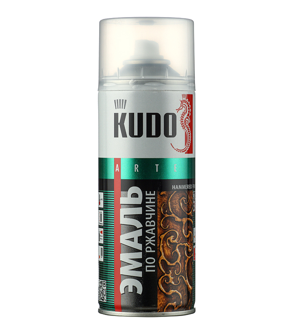 original-26573.jpg Эмаль аэрозольная по ржавчине Kudo молотковая черная медь полуглянцевая KU-3015 520 мл — изображение 1