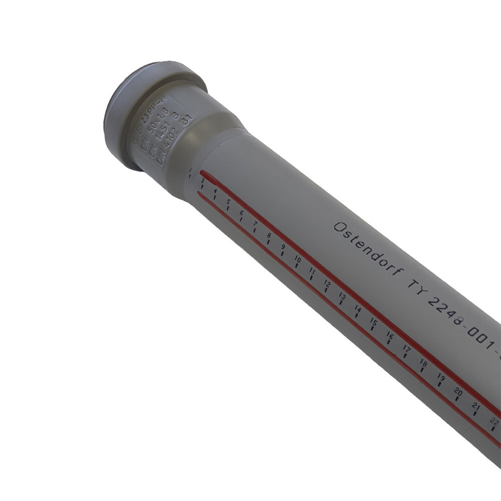 original-26588.jpg Труба канализационная Ostendorf HTEM d50x1500 мм пластиковая для внутренней канализации (112050) — изображение 1