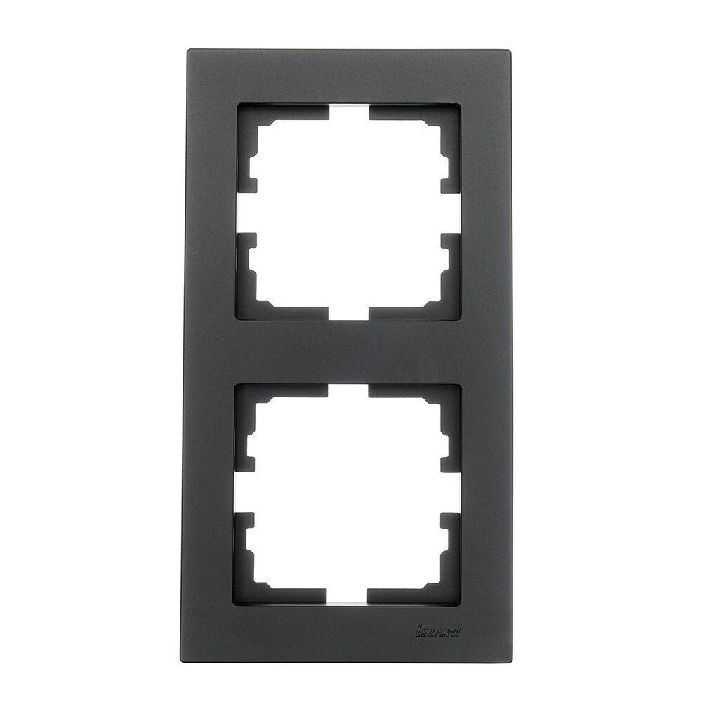 original-26632.jpg Рамка Lezard Vesna двухместная черный бархат (742-4200-152) — изображение 1